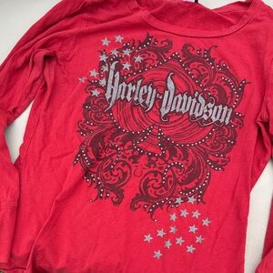 Harley-Davidson Red Swirl Graphic Tee